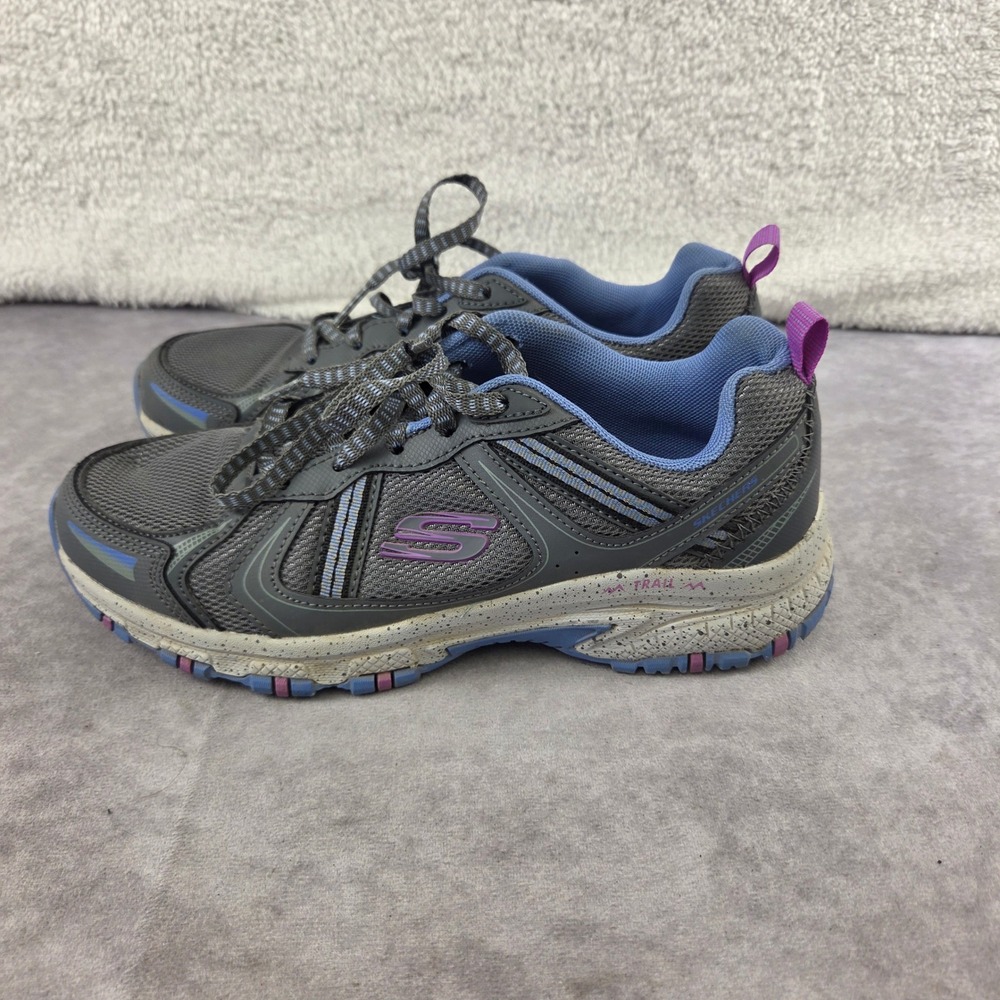 Skechers DLites Fresh Start Grey Blue Purple Sneakers 149820 Womens 7.5